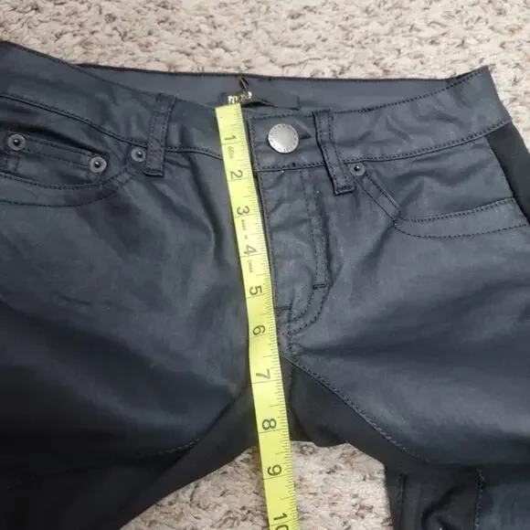 maje DARPO WAX PANELED SKINNY JEANS, SIZE 24US - Picture 7 of 10